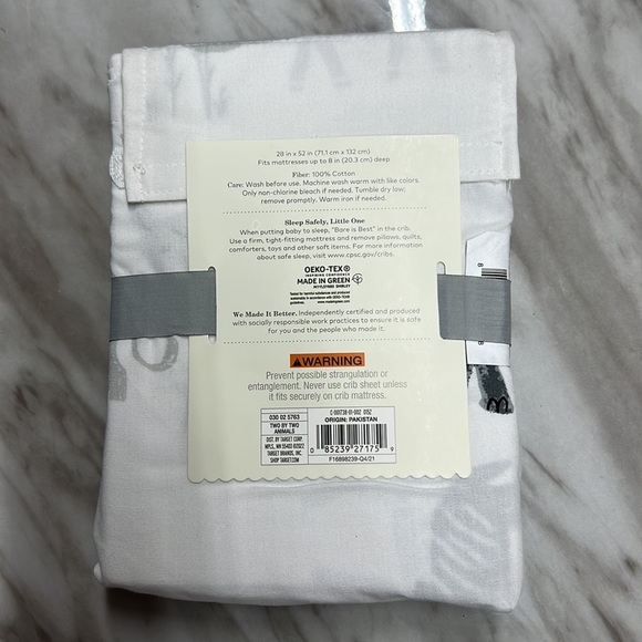 Crib fitted sheet - Picture 2 of 3